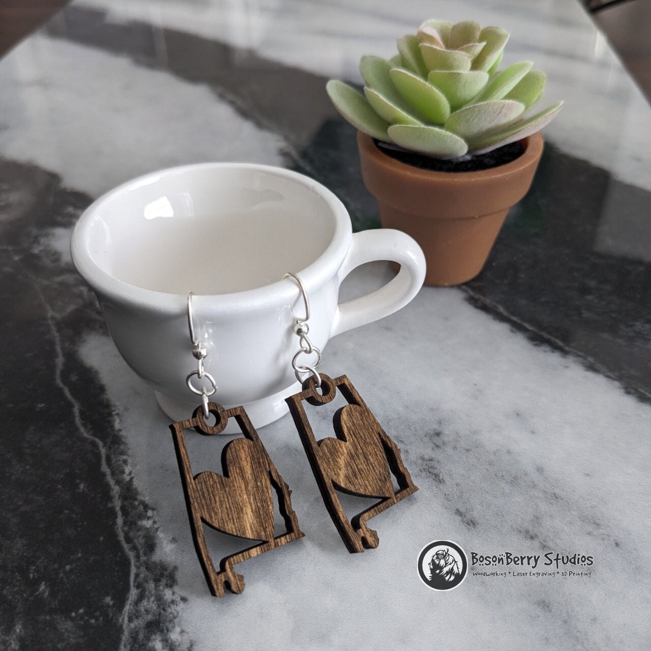 Stylish Alabama Wooden Earrings - 5 Designs