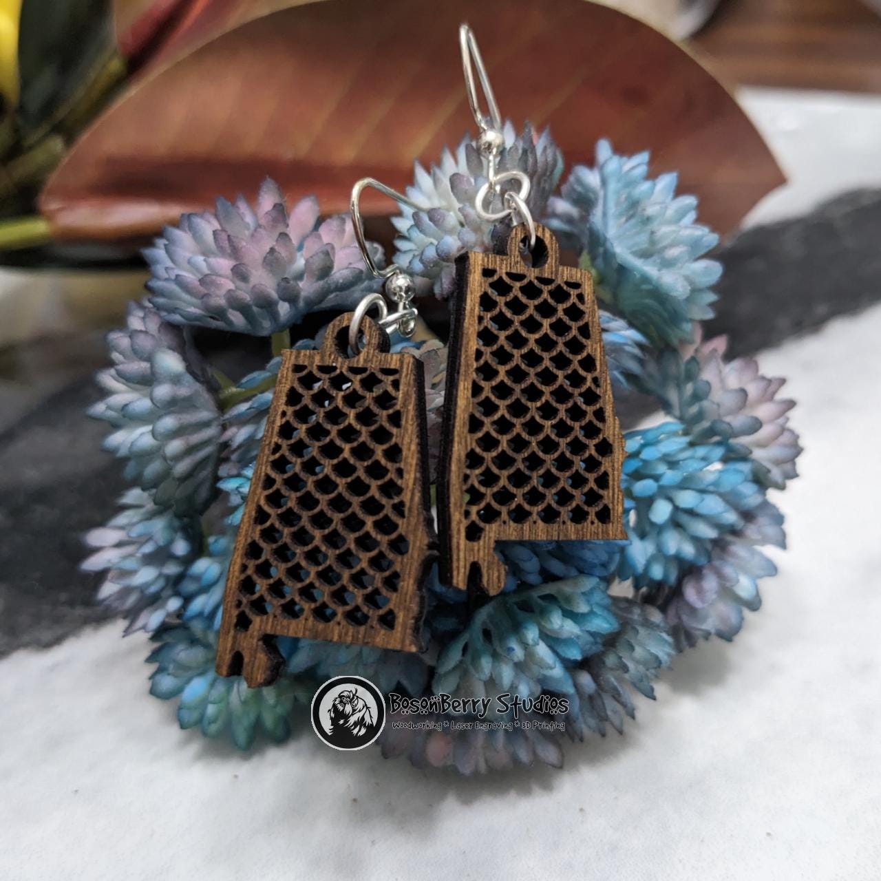 Stylish Alabama Wooden Earrings - 5 Designs