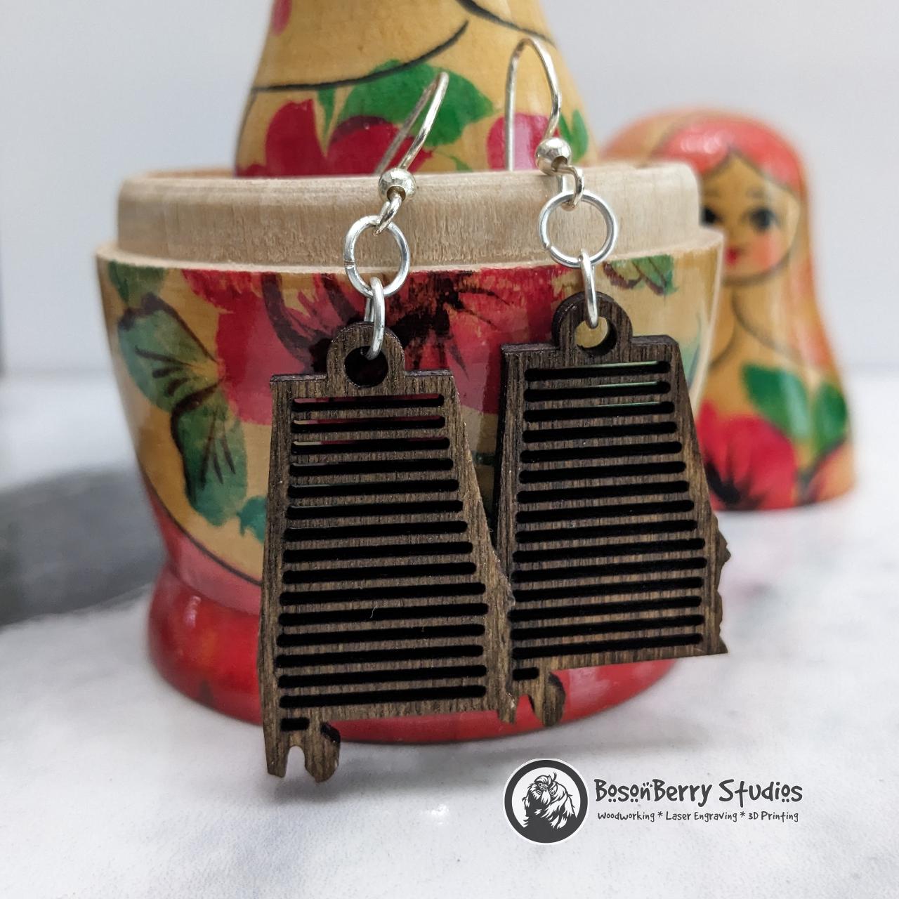 Stylish Alabama Wooden Earrings - 5 Designs