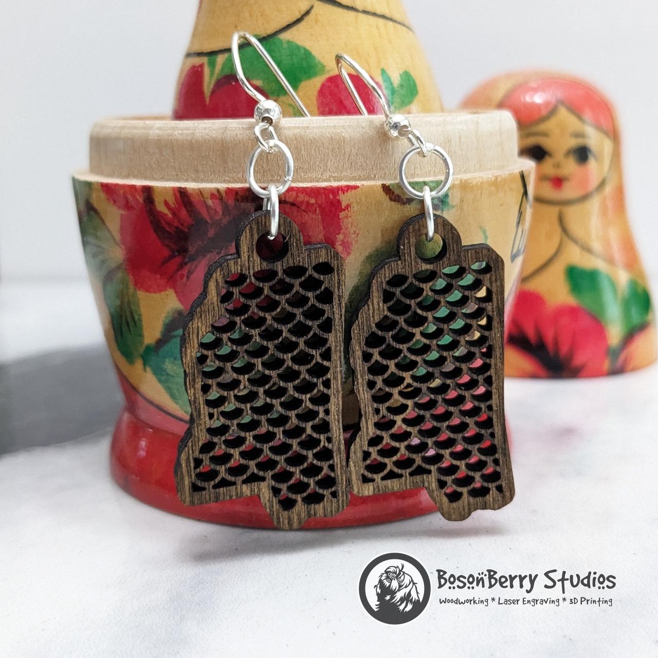 Modern Mississippi Wooden Earrings-4 Patterns