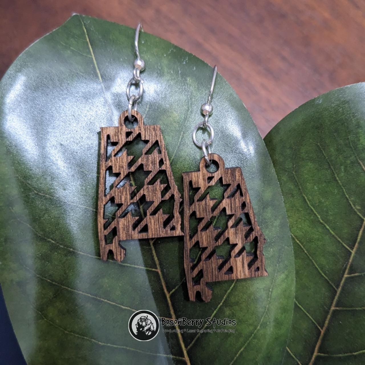 Stylish Alabama Wooden Earrings - 5 Designs