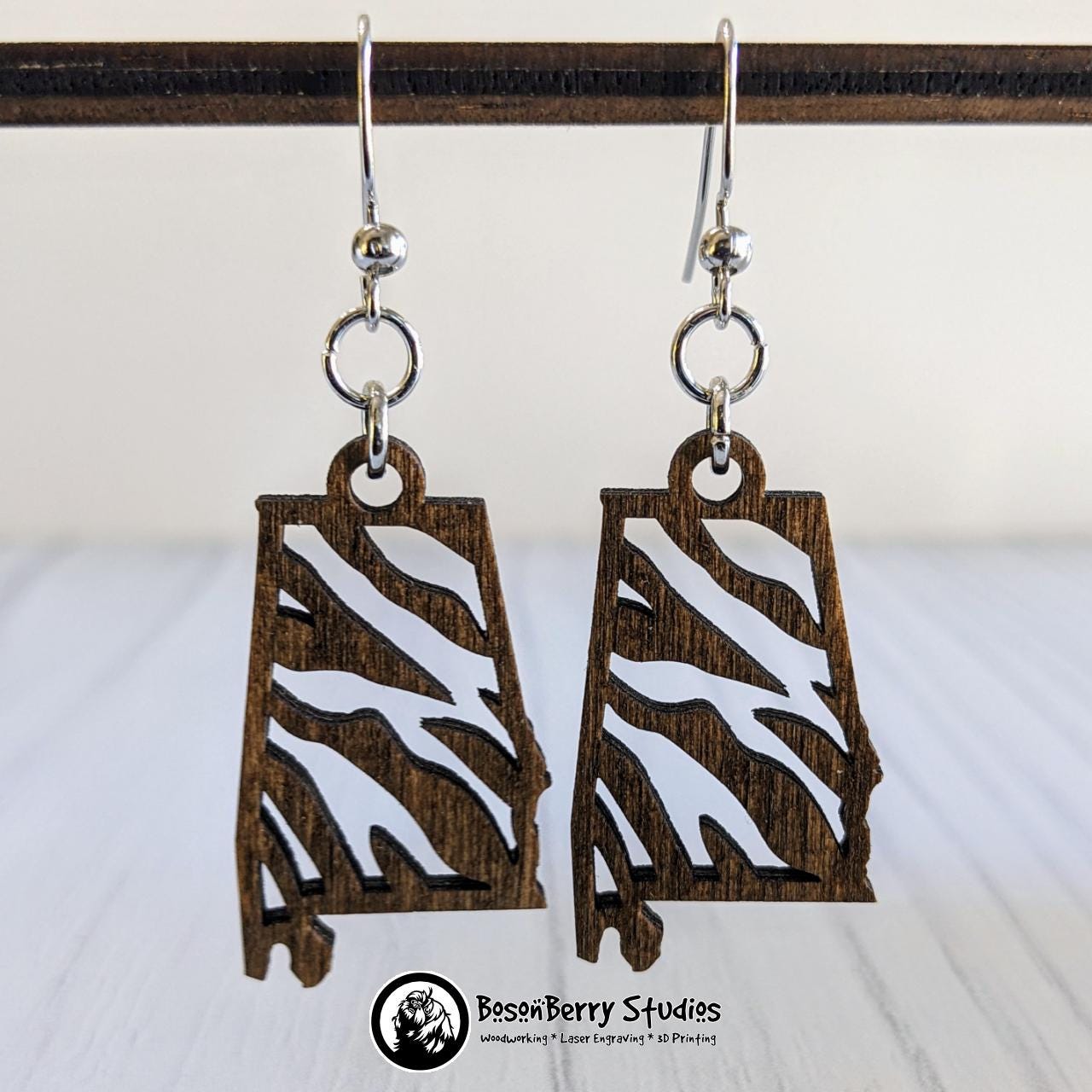 Stylish Alabama Wooden Earrings - 5 Designs