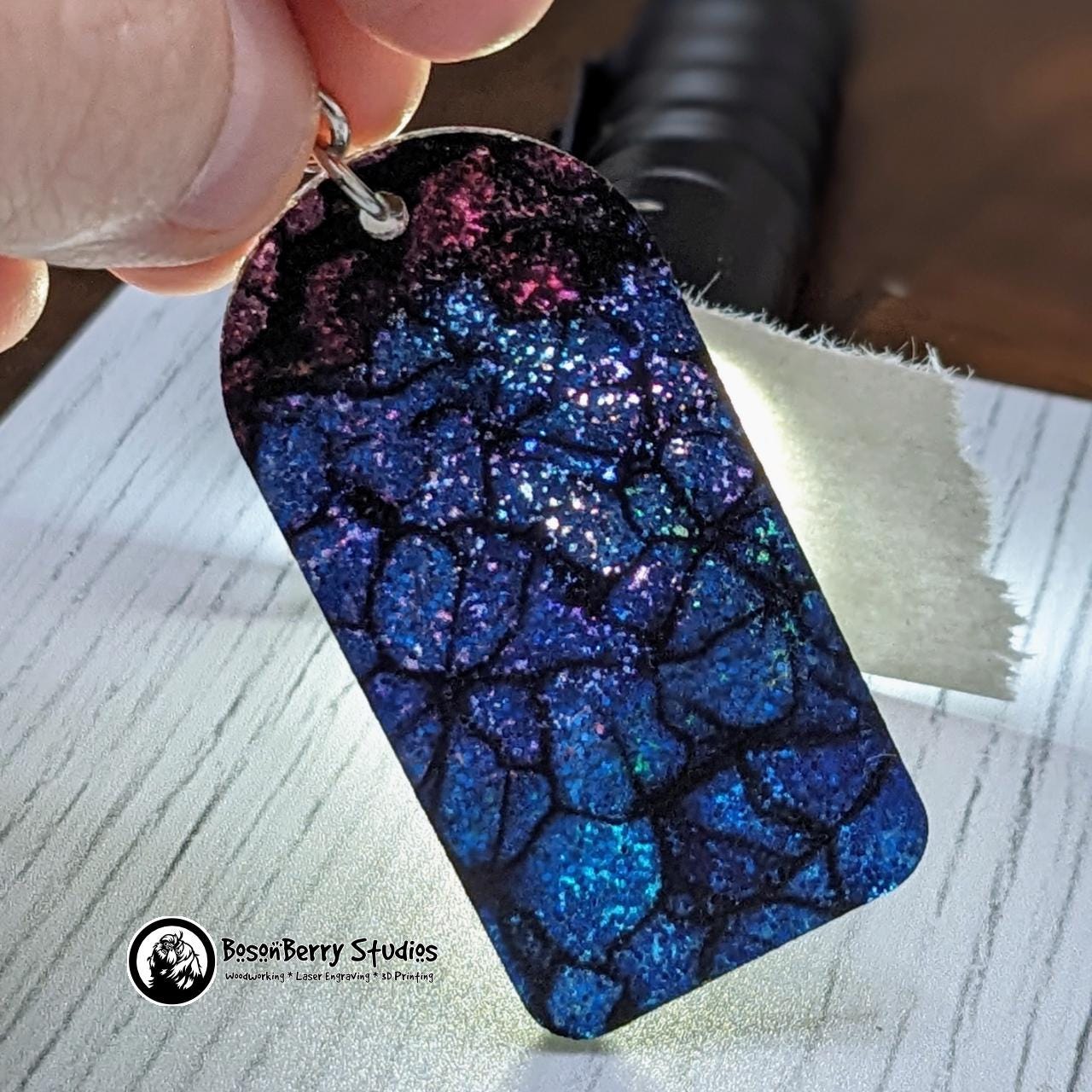 Hydrangea Glitter Acrylic Earrings