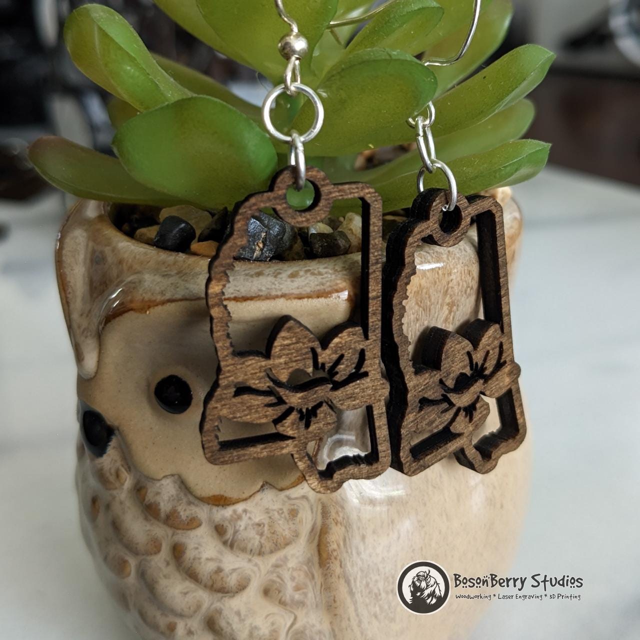 Modern Mississippi Wooden Earrings-4 Patterns
