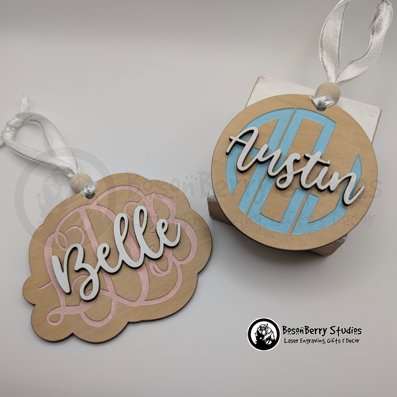 Baby Monogram Christmas Ornaments
