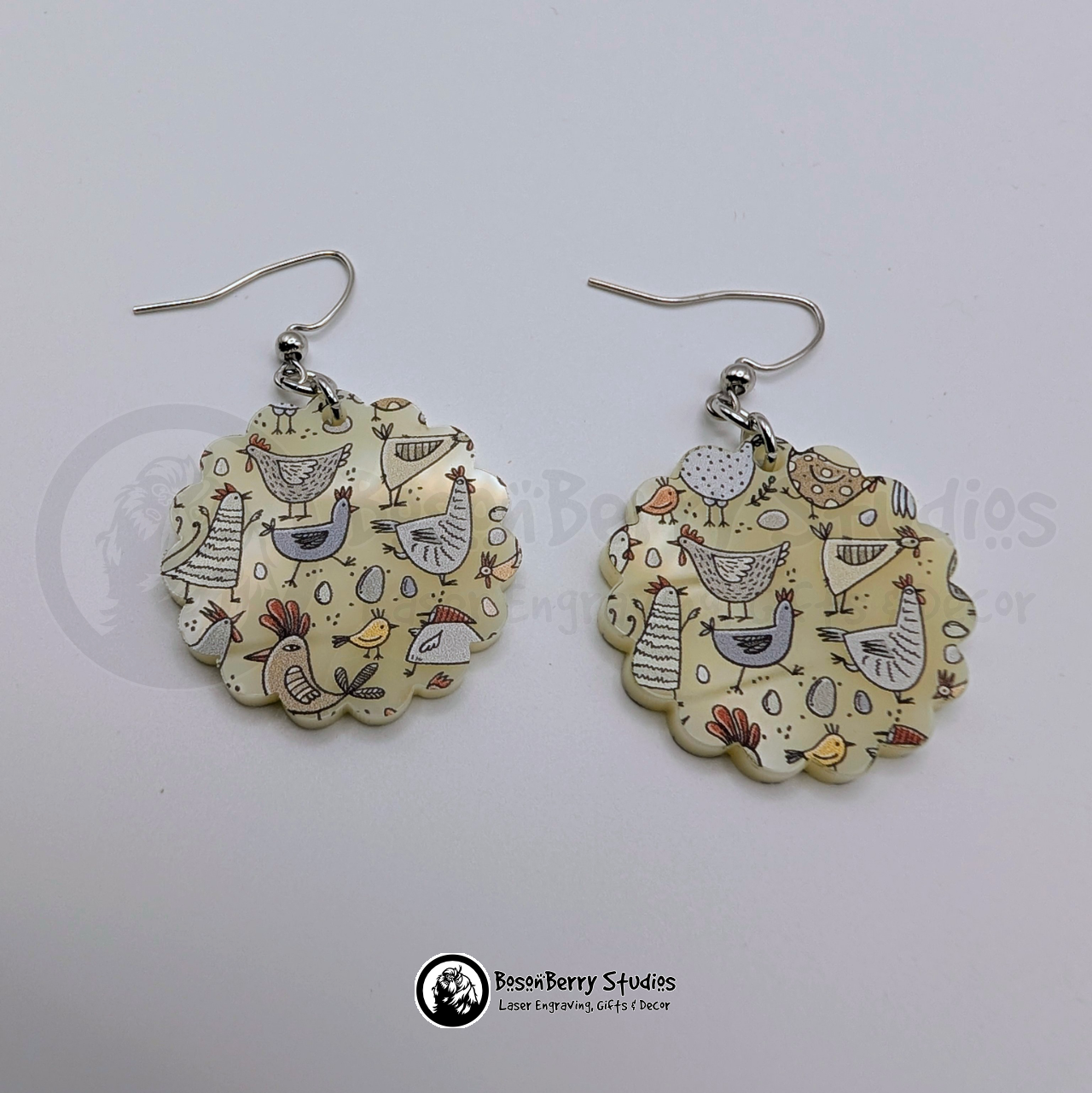 Cartoon Chickens Acrylic Earrings