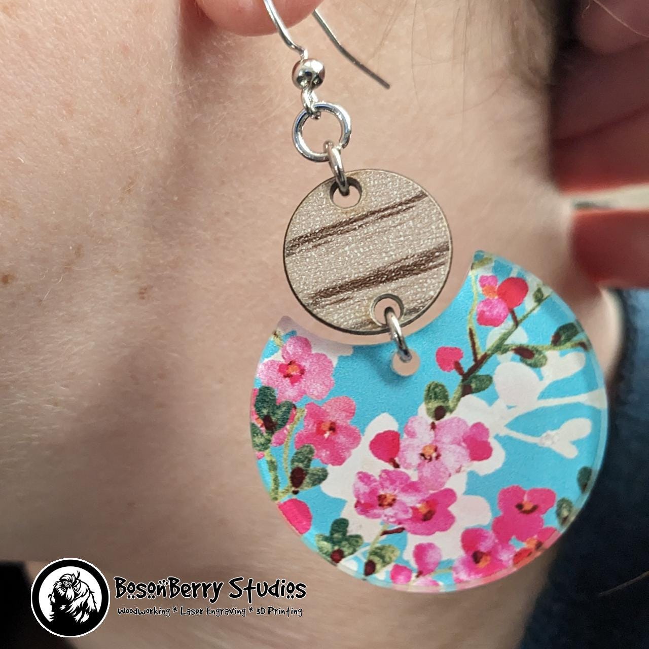 Cherry Blossom Acrylic Earrings