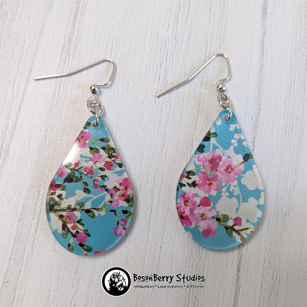 Cherry Blossom Acrylic Earrings