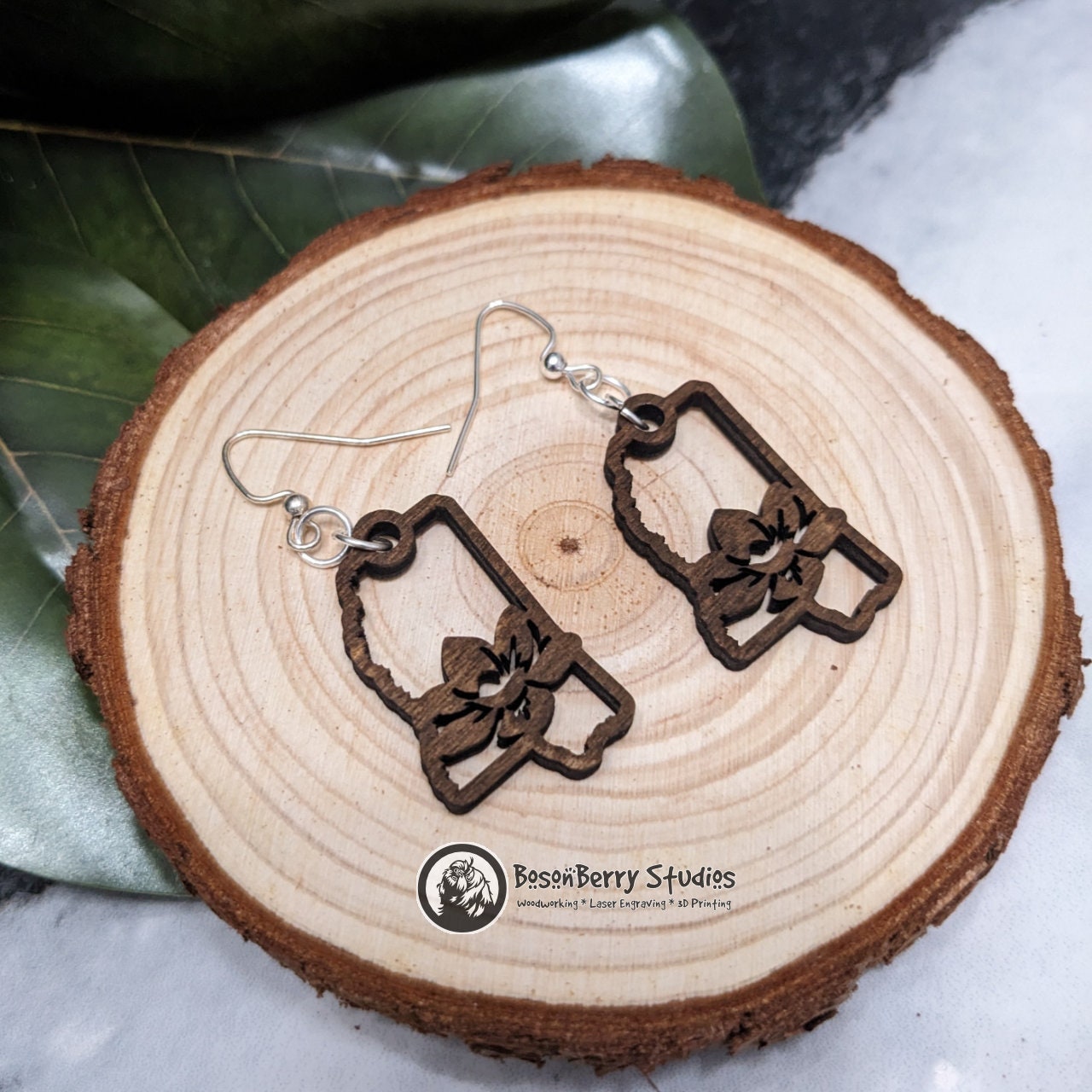 Modern Mississippi Wooden Earrings-4 Patterns