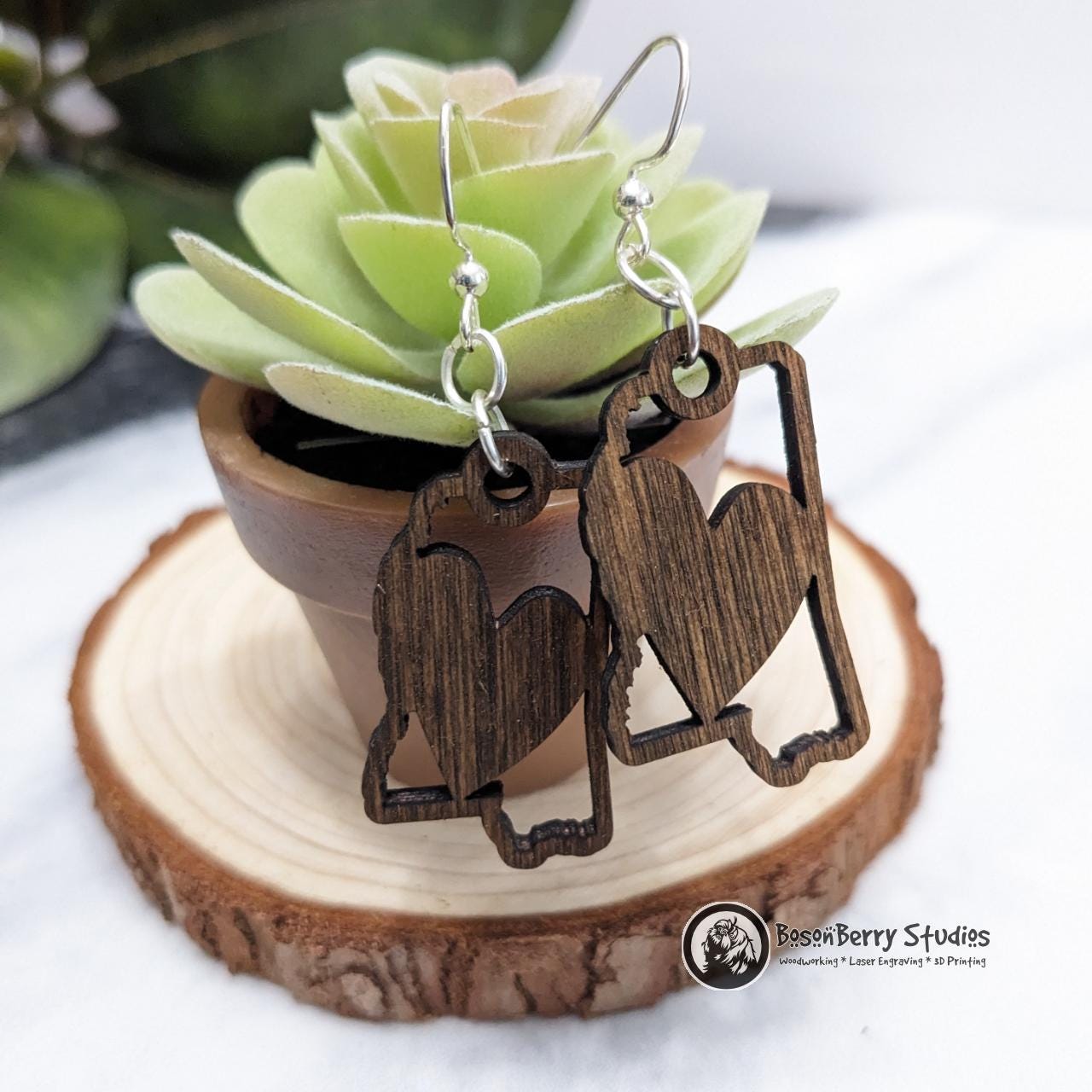 Modern Mississippi Wooden Earrings-4 Patterns