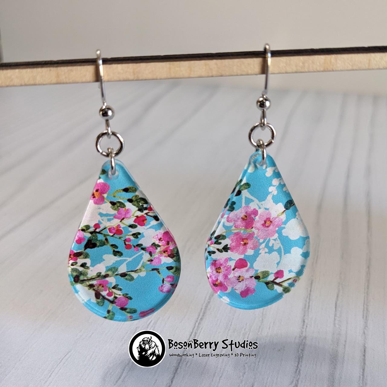 Cherry Blossom Acrylic Earrings