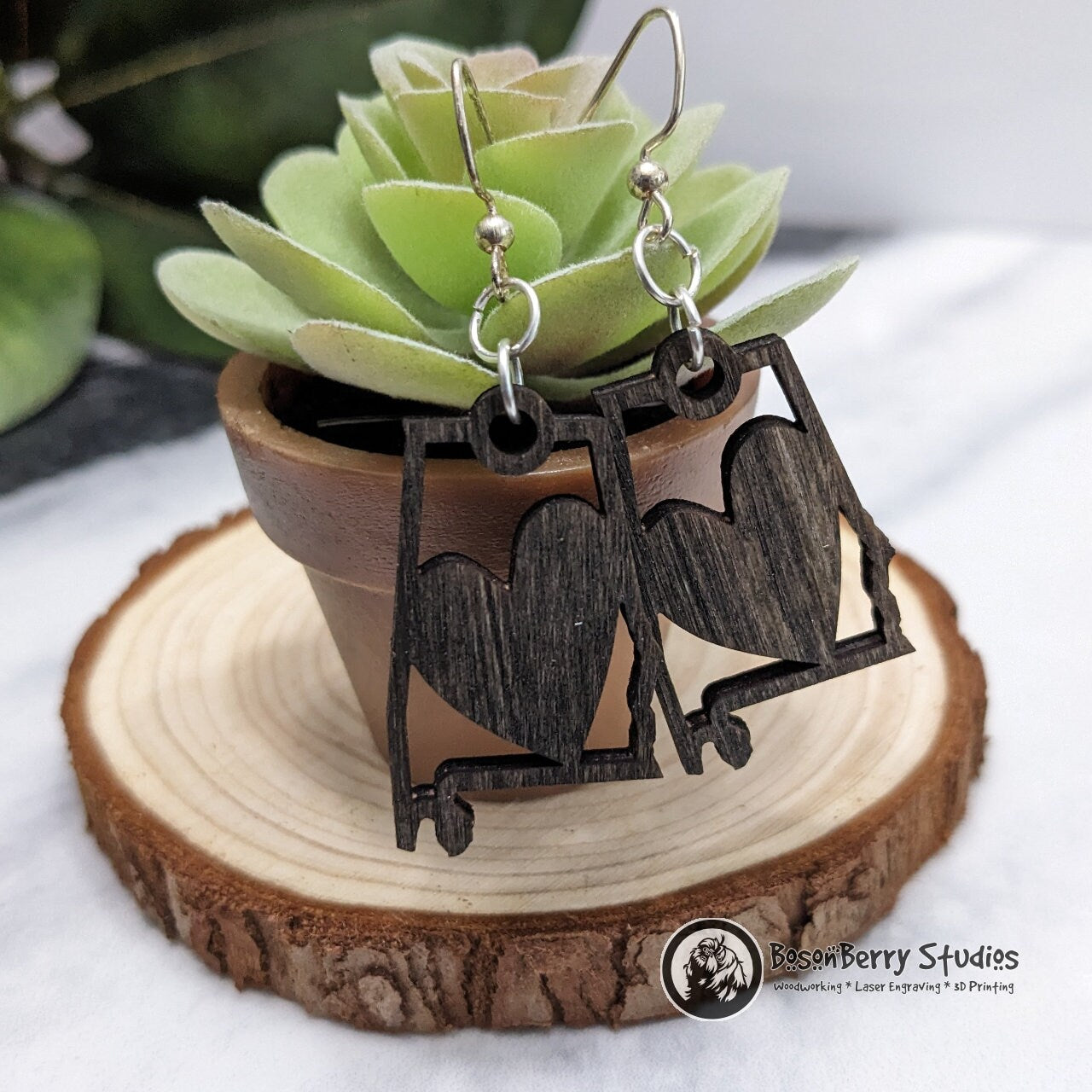 Stylish Alabama Wooden Earrings - 5 Designs