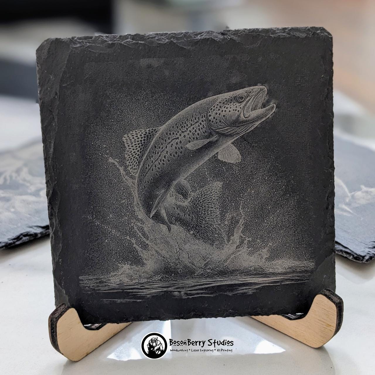African Animal 4-Piece Slate Coaster Set