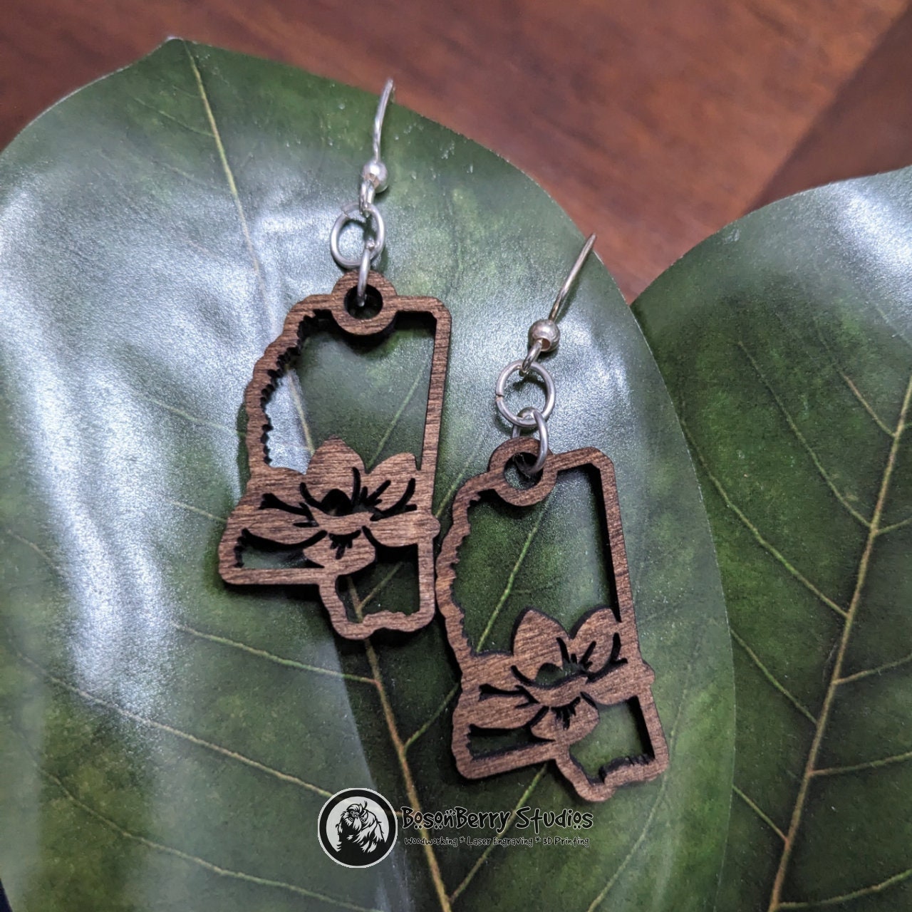 Modern Mississippi Wooden Earrings-4 Patterns