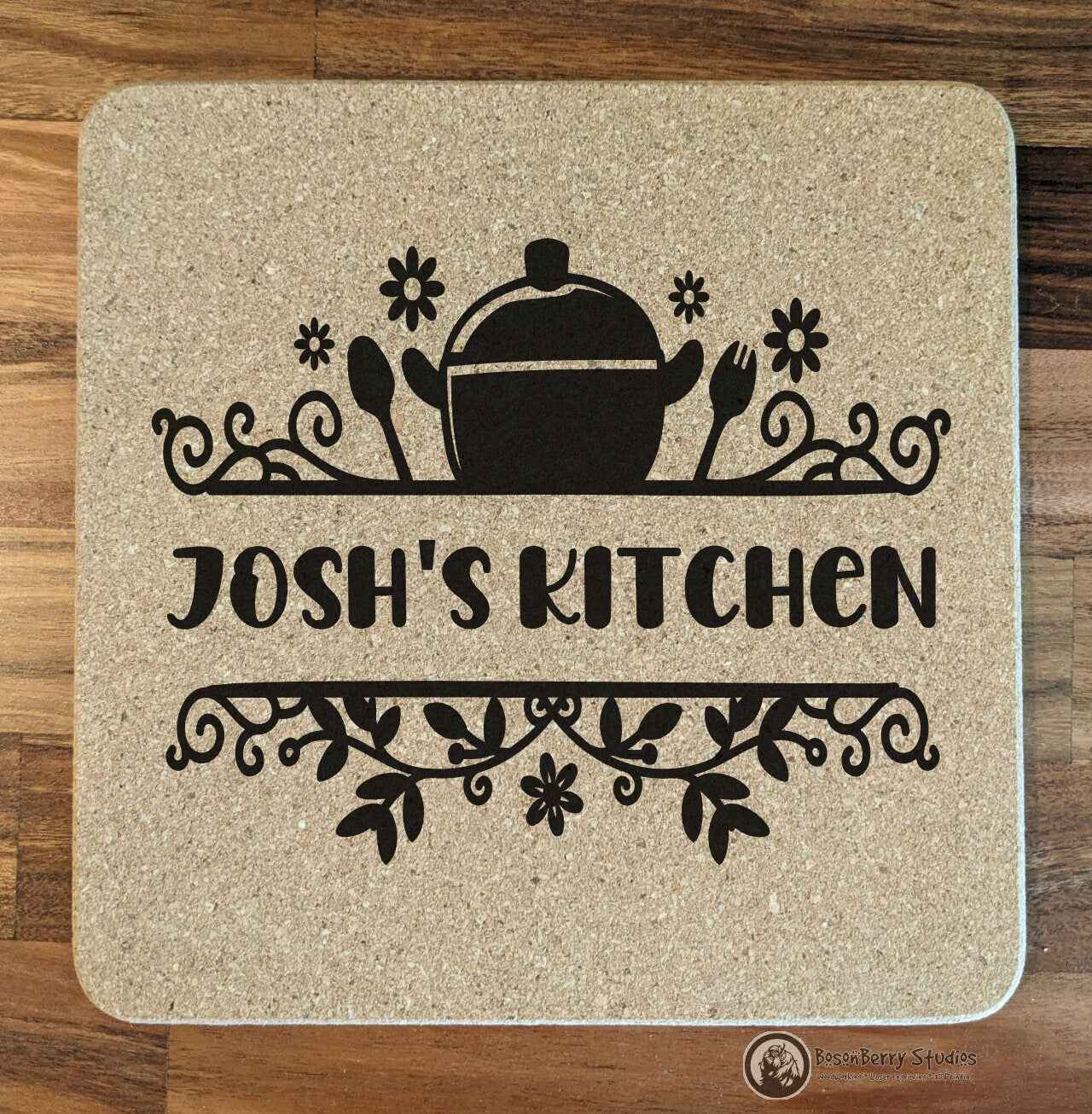 Personalized Kitchen Cork Trivets