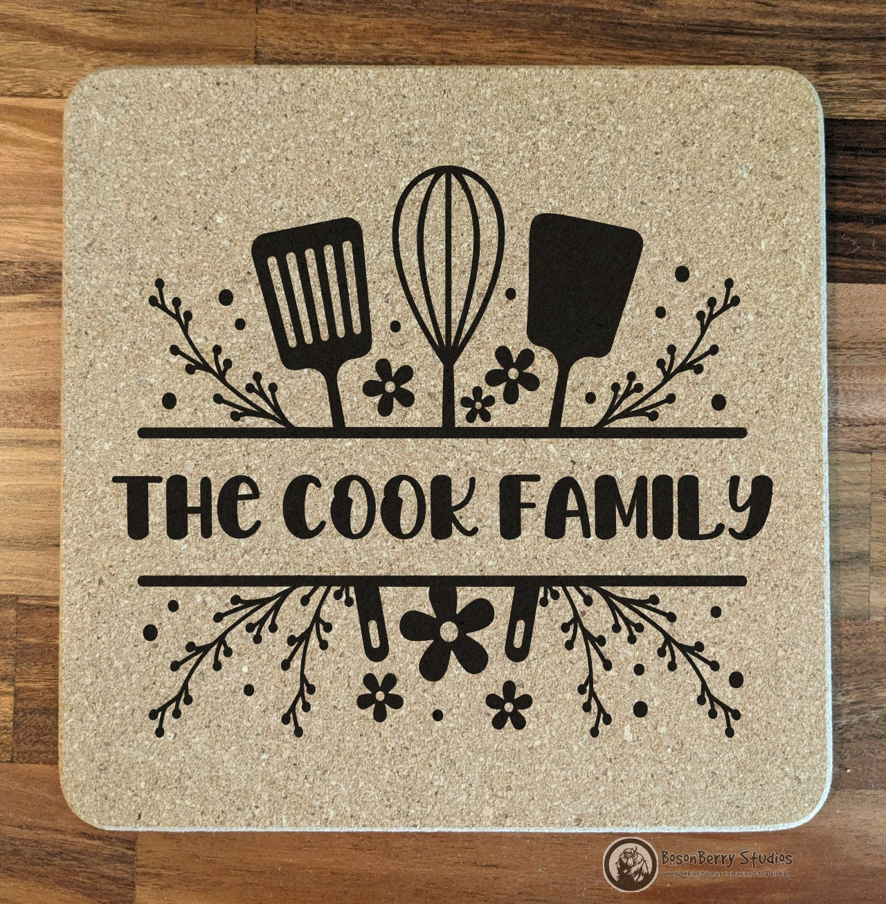 Personalized Cork Trivets | Kitchen Décor | Home | Gifts | Laser Engraved