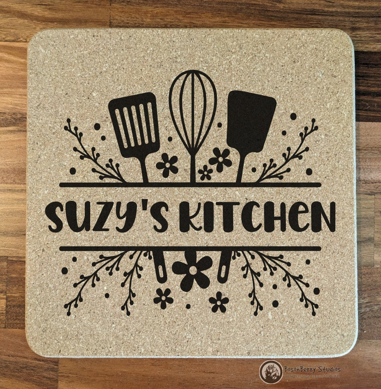 Personalized Cork Trivets | Kitchen Décor | Home | Gifts | Laser Engraved