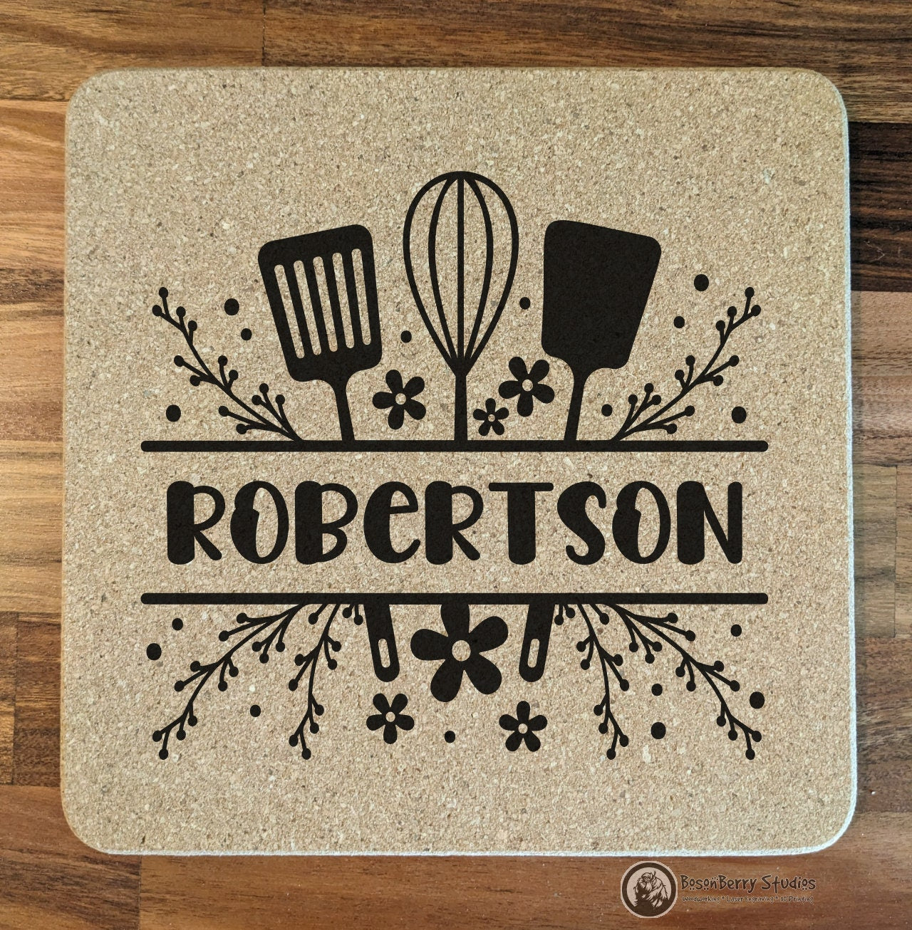 Personalized Cork Trivets | Kitchen Décor | Home | Gifts | Laser Engraved