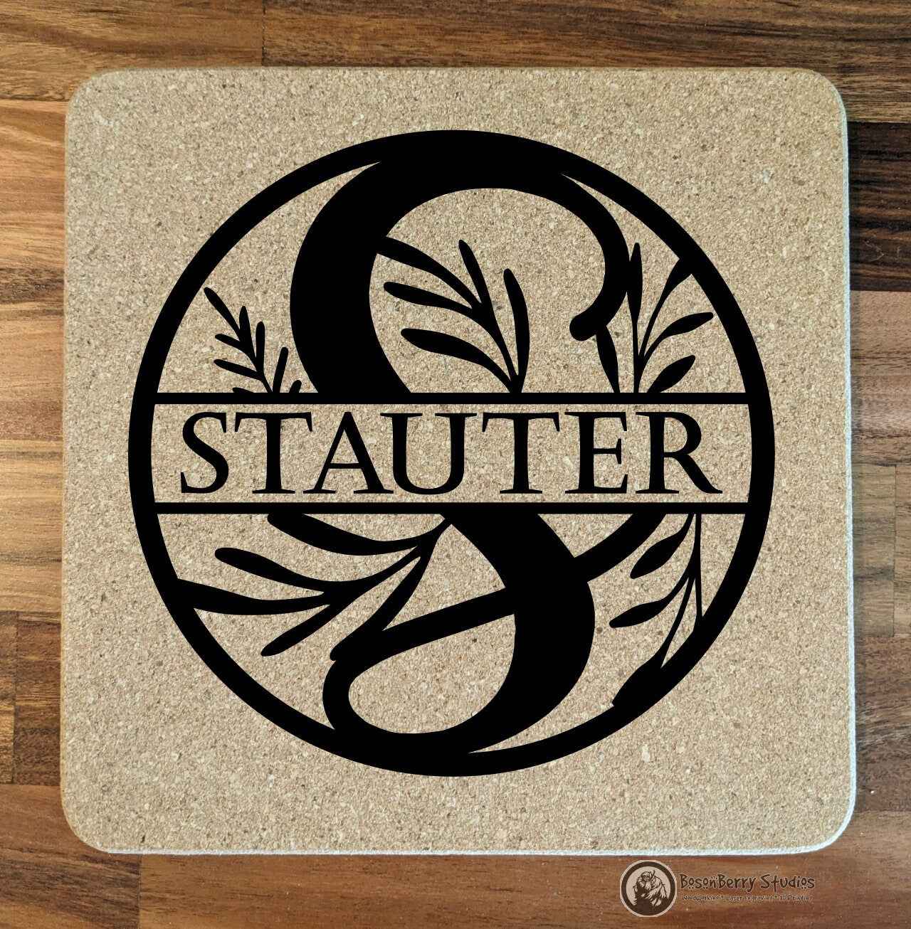 Floral Spray Cork Trivets