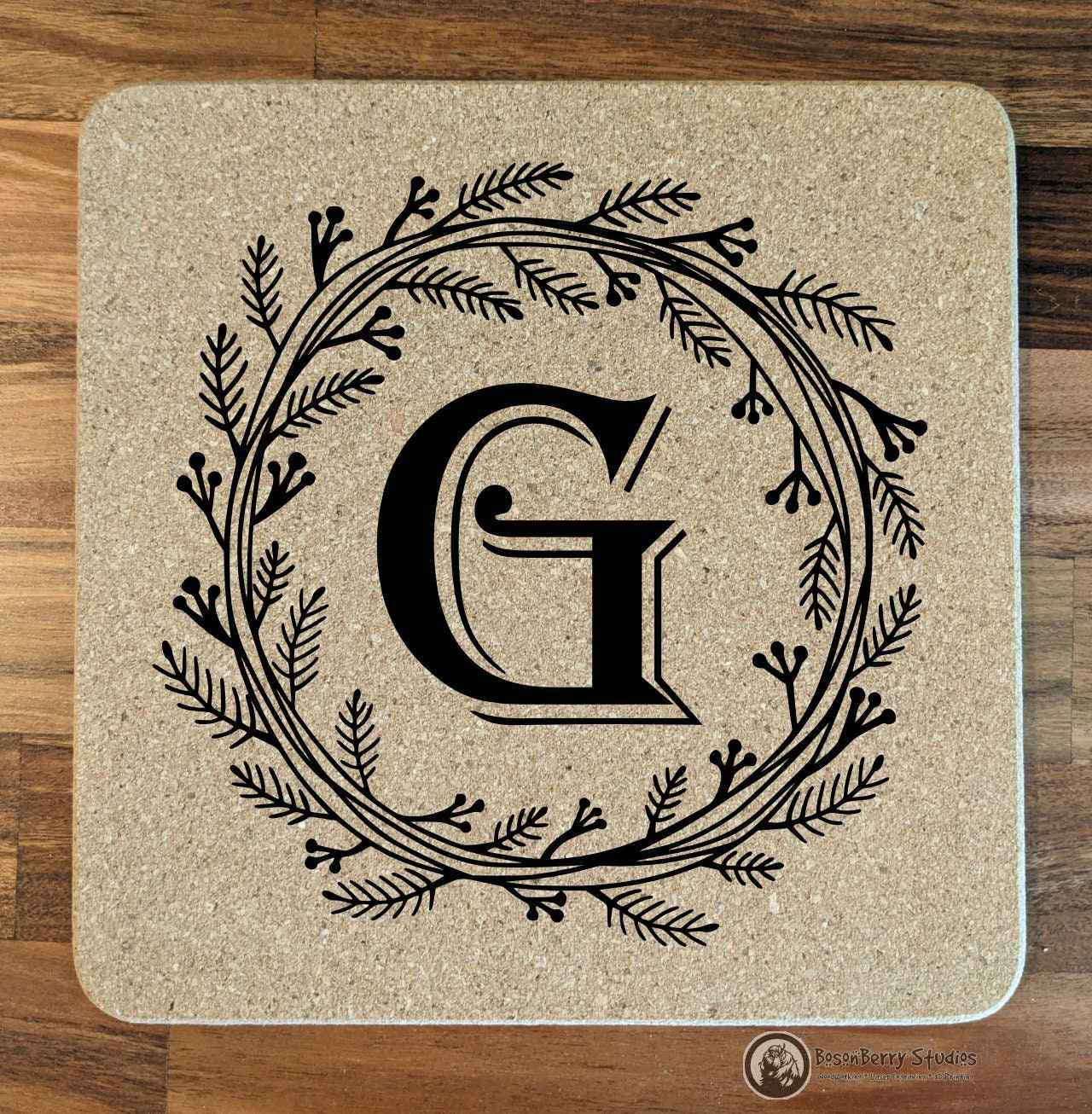 Herb Wreath Cork Trivets