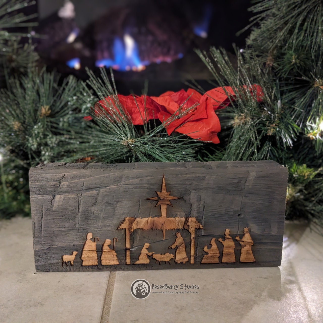 Laser Engraved Nativity | Christmas | Home Decor | Gift