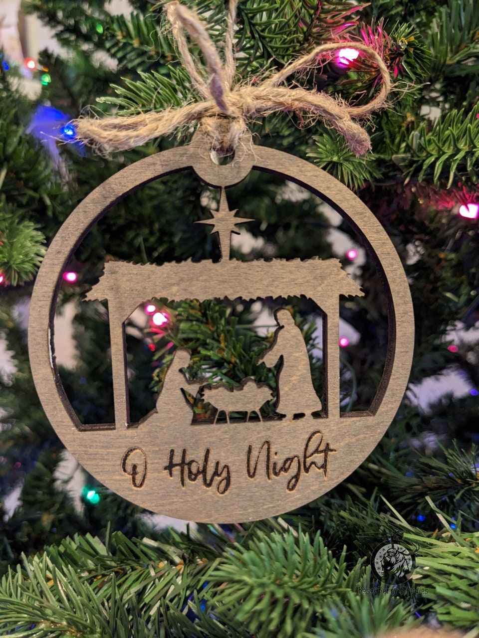 Nativity O Holy Night Christmas Ornament