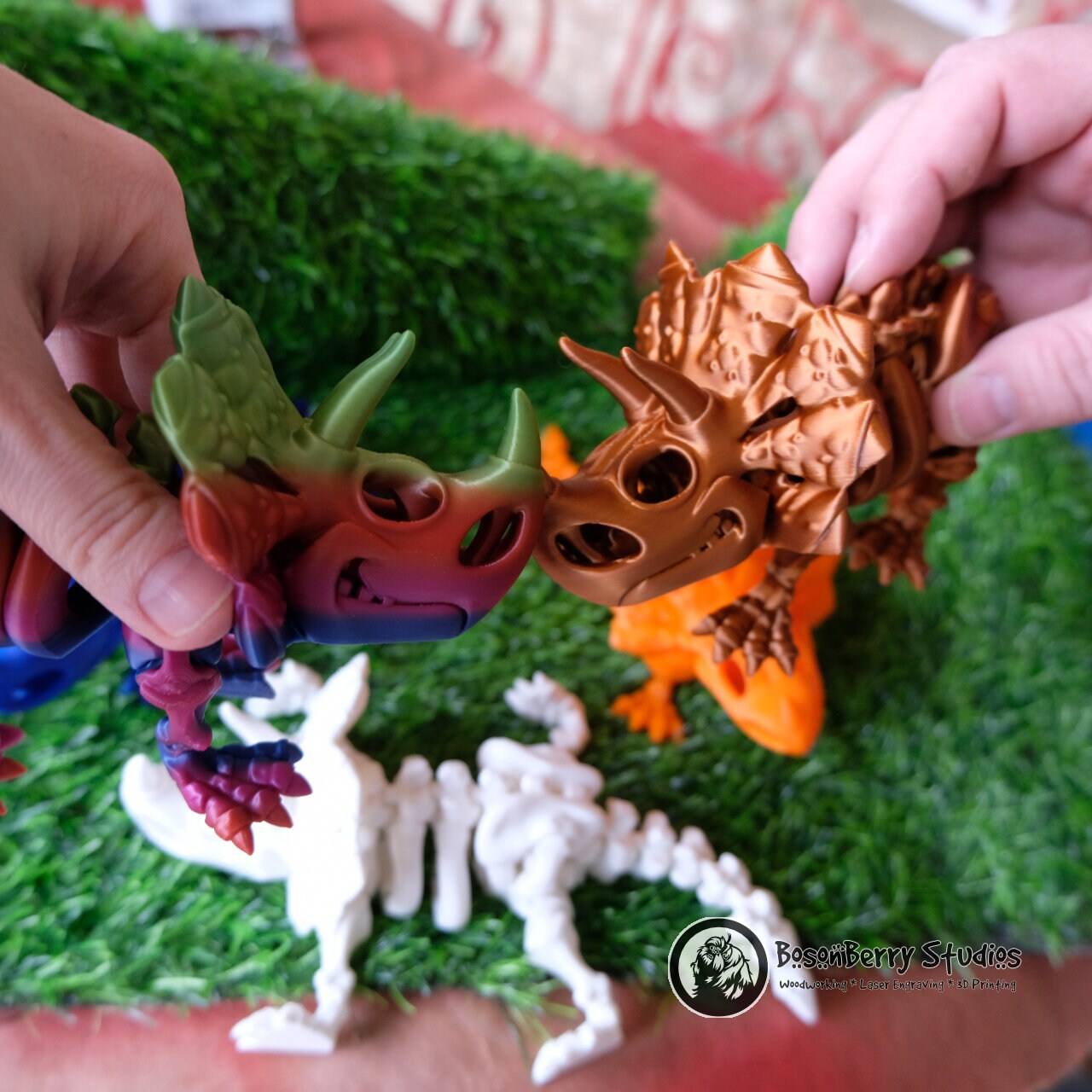 Skeleton Triceratops 3D Printed Dinosaurs | Flexi Factory | Décor | Home | Gifts