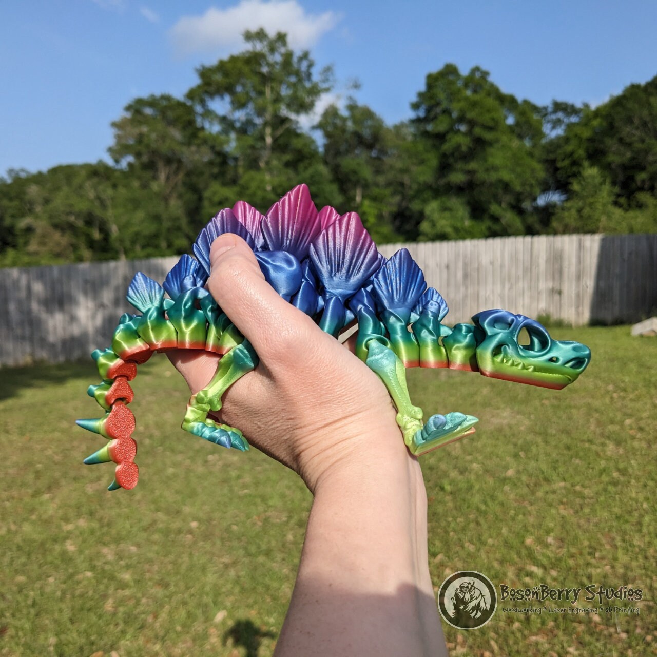 Skeleton Stegosaurus 3D Printed Dinosaurs | Flexi Factory | Décor | Home | Gifts