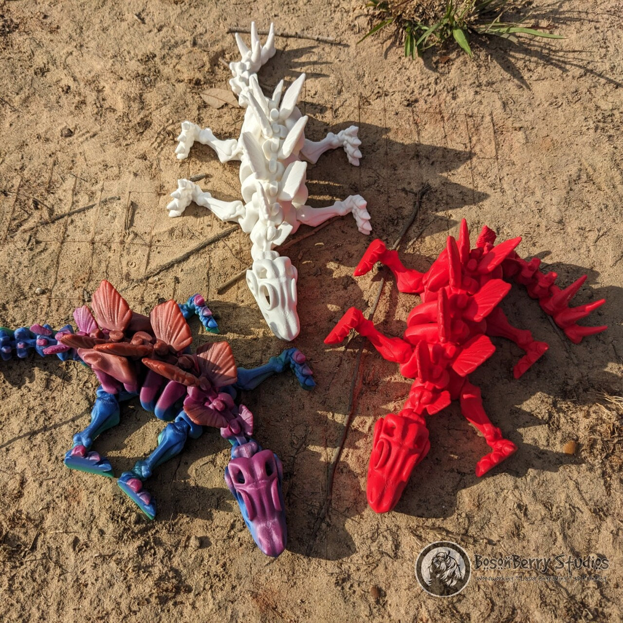 Skeleton Stegosaurus 3D Printed Dinosaurs | Flexi Factory | Décor | Home | Gifts