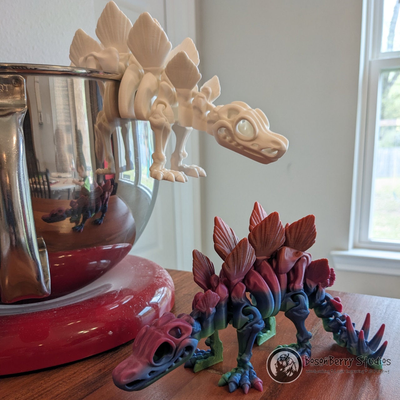 Skeleton Stegosaurus 3D Printed Dinosaurs | Flexi Factory | Décor | Home | Gifts