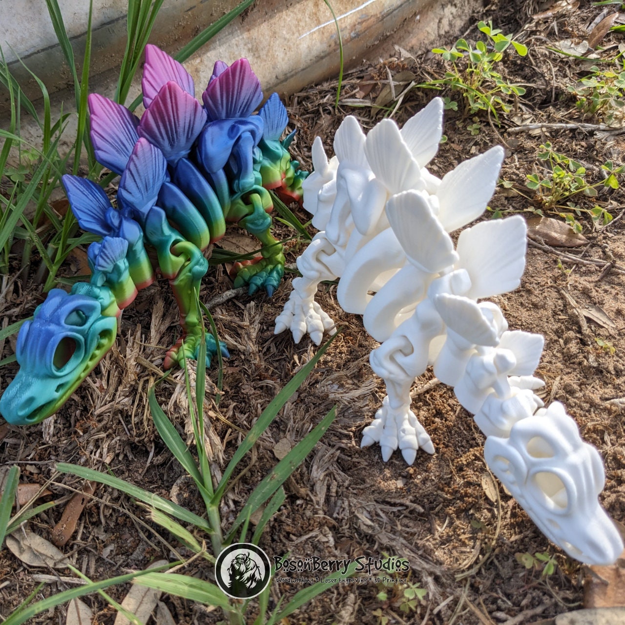 Skeleton Stegosaurus 3D Printed Dinosaurs | Flexi Factory | Décor | Home | Gifts