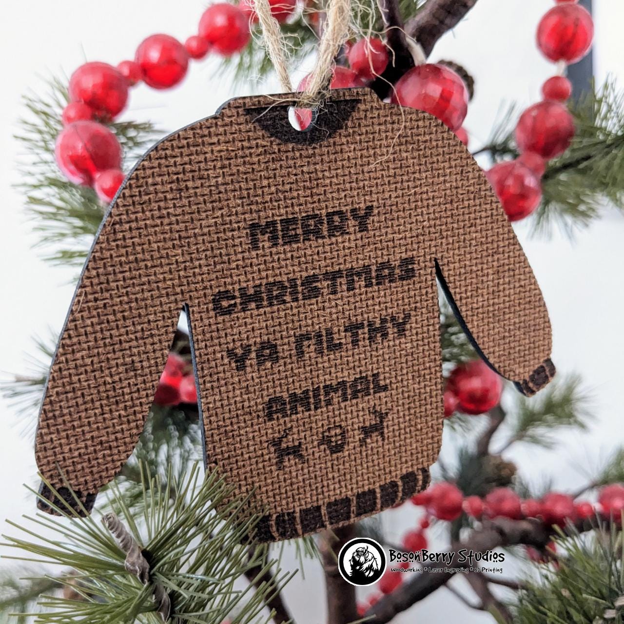 Ugly Sweater Christmas Movie Quote Ornaments | Christmas Décor | Holiday Gift | Funny