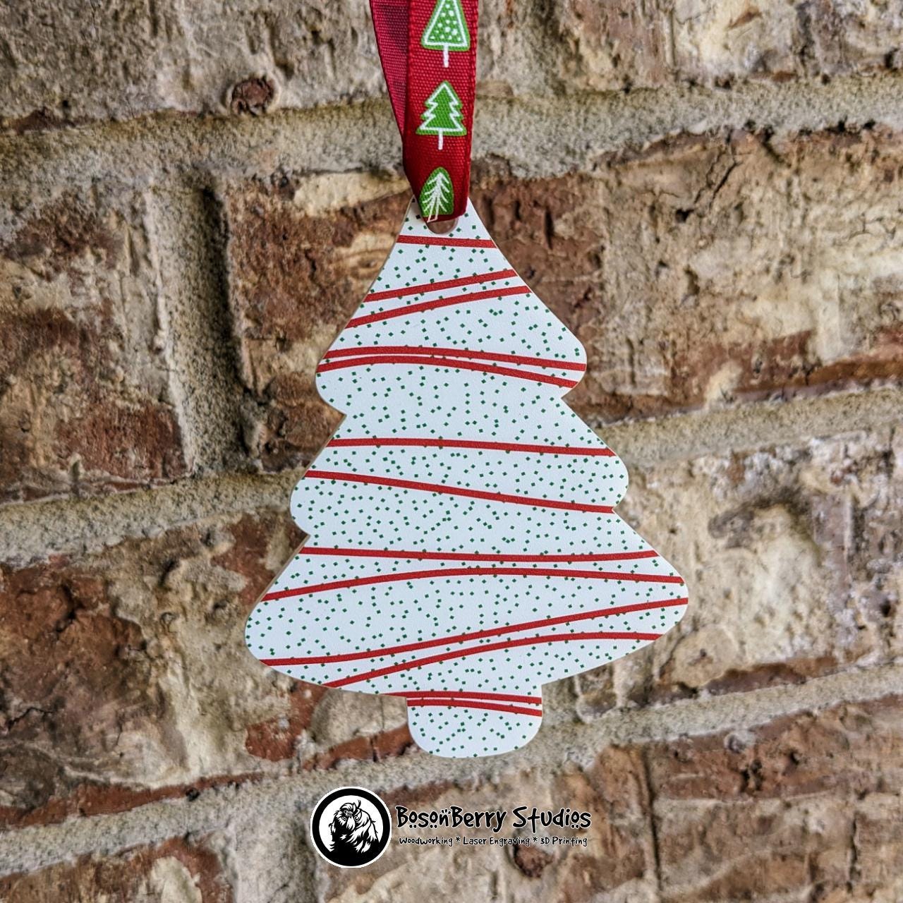 Christmas Snack Cake Ornament | Tree and Gift Décor | Holiday Party Favor | Present Exchange | Dirty Santa | White Elephant