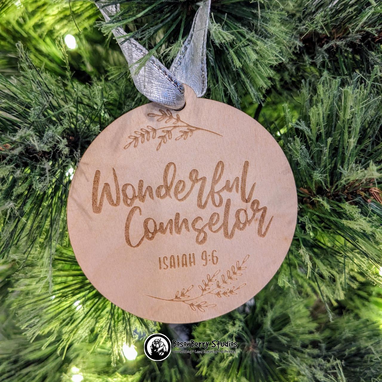 Names of Jesus Advent Christmas Ornaments (Set of 25) | Décor Holiday Gift | Christian | Religious | Seasonal Scripture Tree Decoration