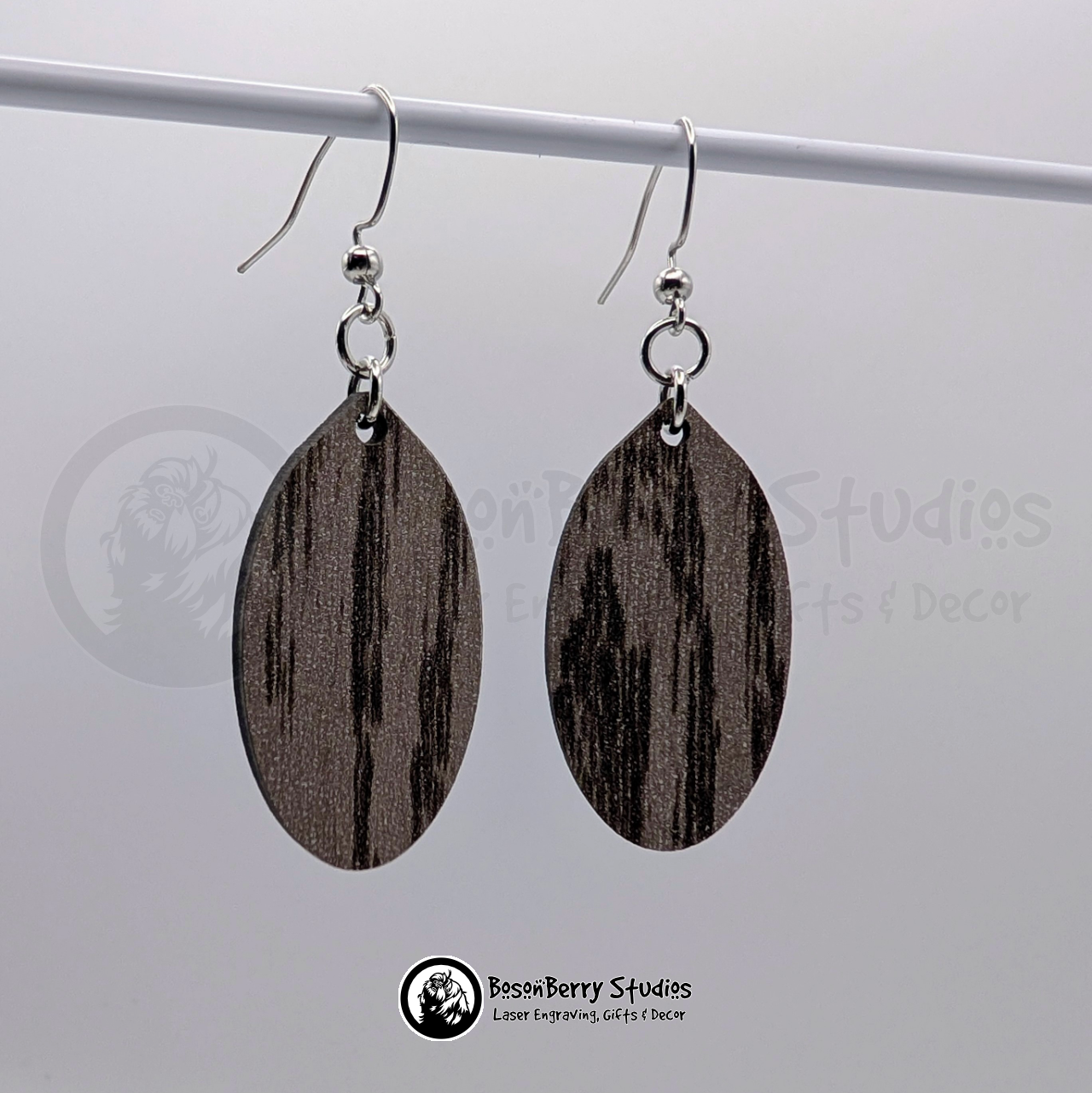 Pecan Shell Wooden Earrings