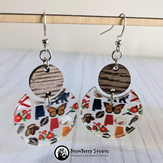 Alabama State Icon Acrylic Earrings\
