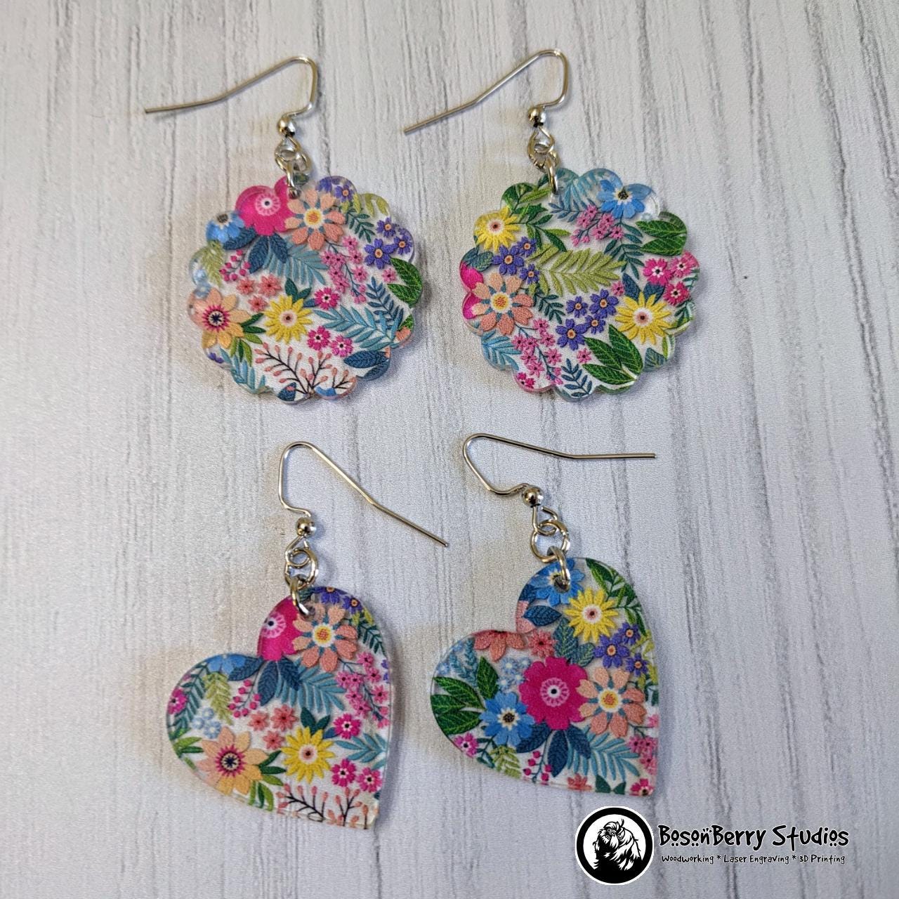 Floral Garden Acrylic Earrings
