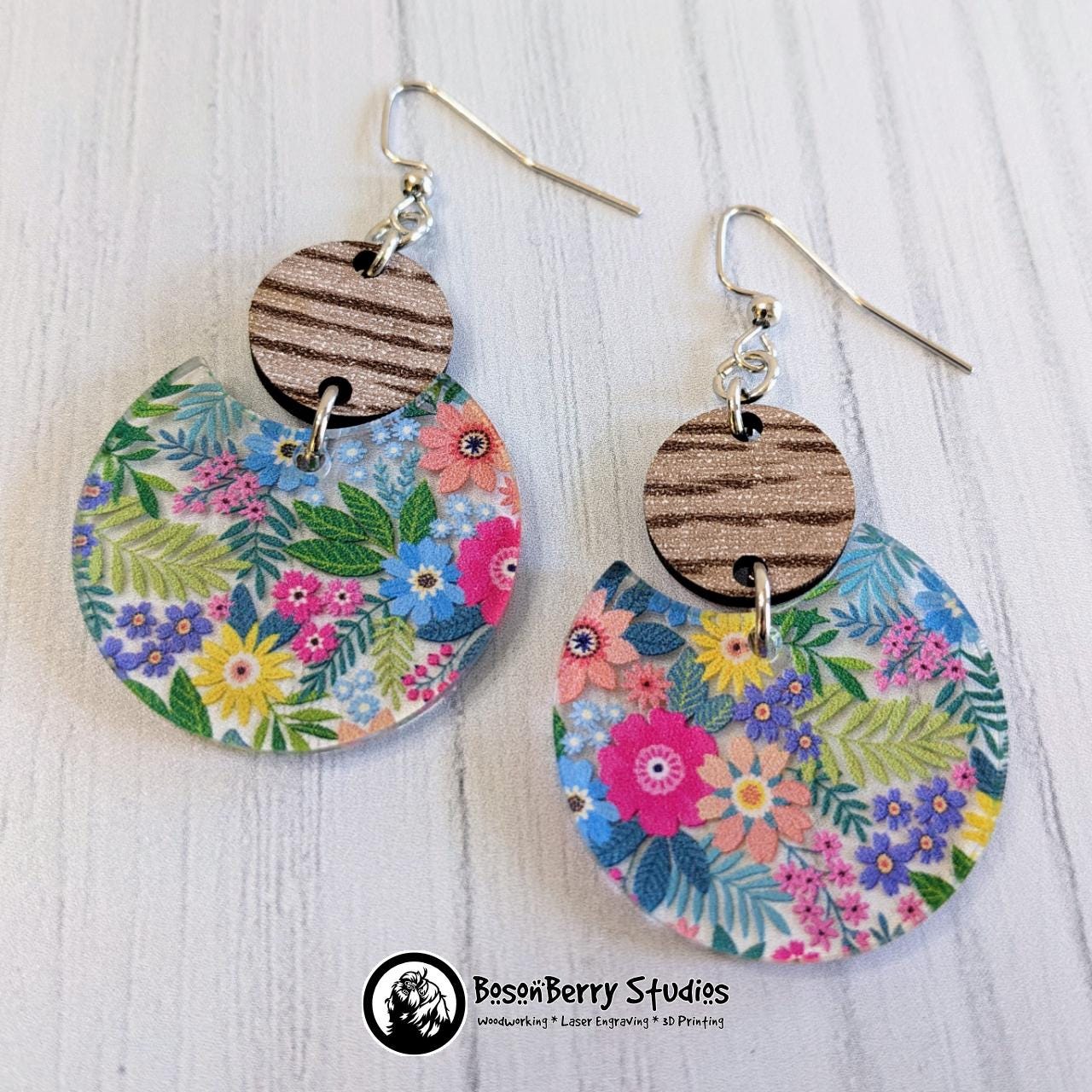 Floral Garden Acrylic Earrings