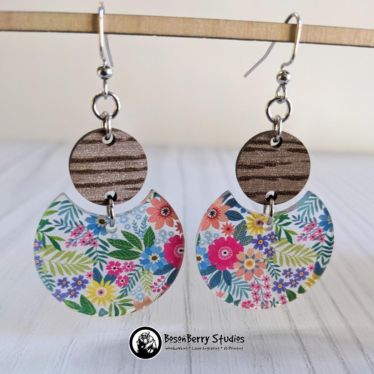 Floral Garden Acrylic Earrings