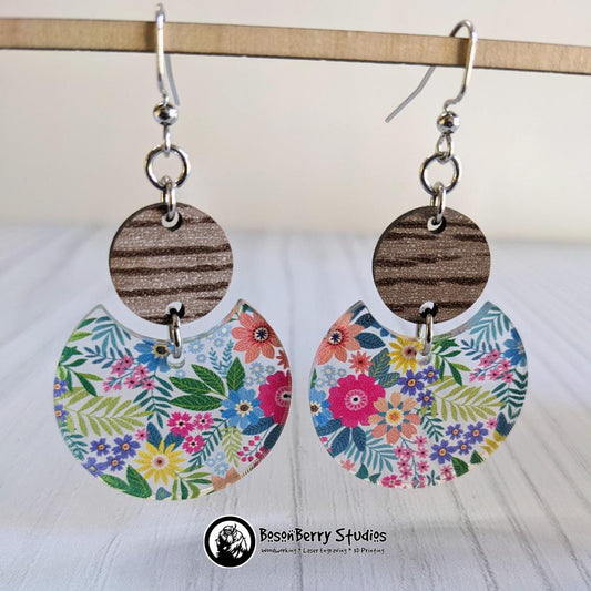 Floral Garden Acrylic Earrings