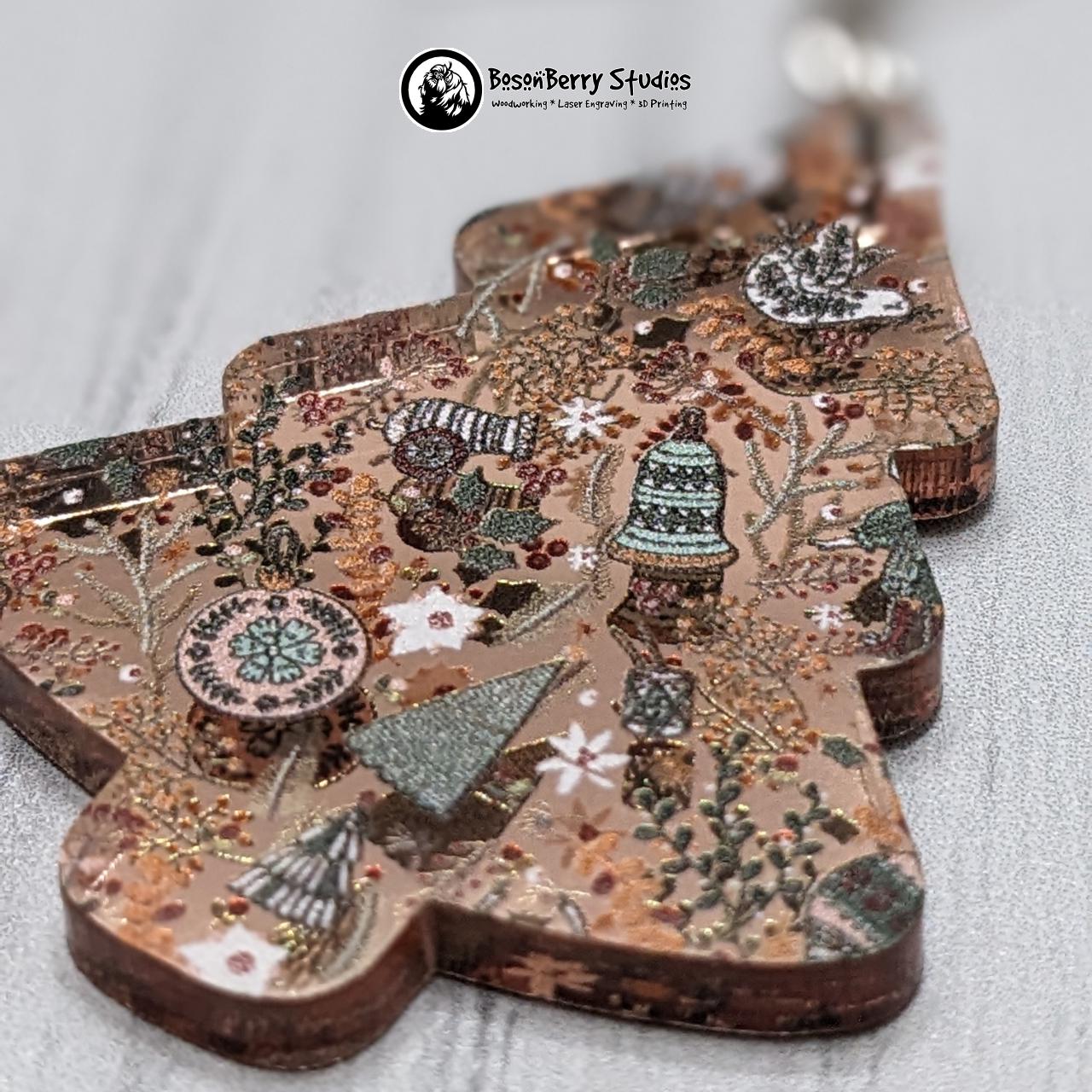 Nutcracker Rose-Gold Mirrored Acrylic Earrings