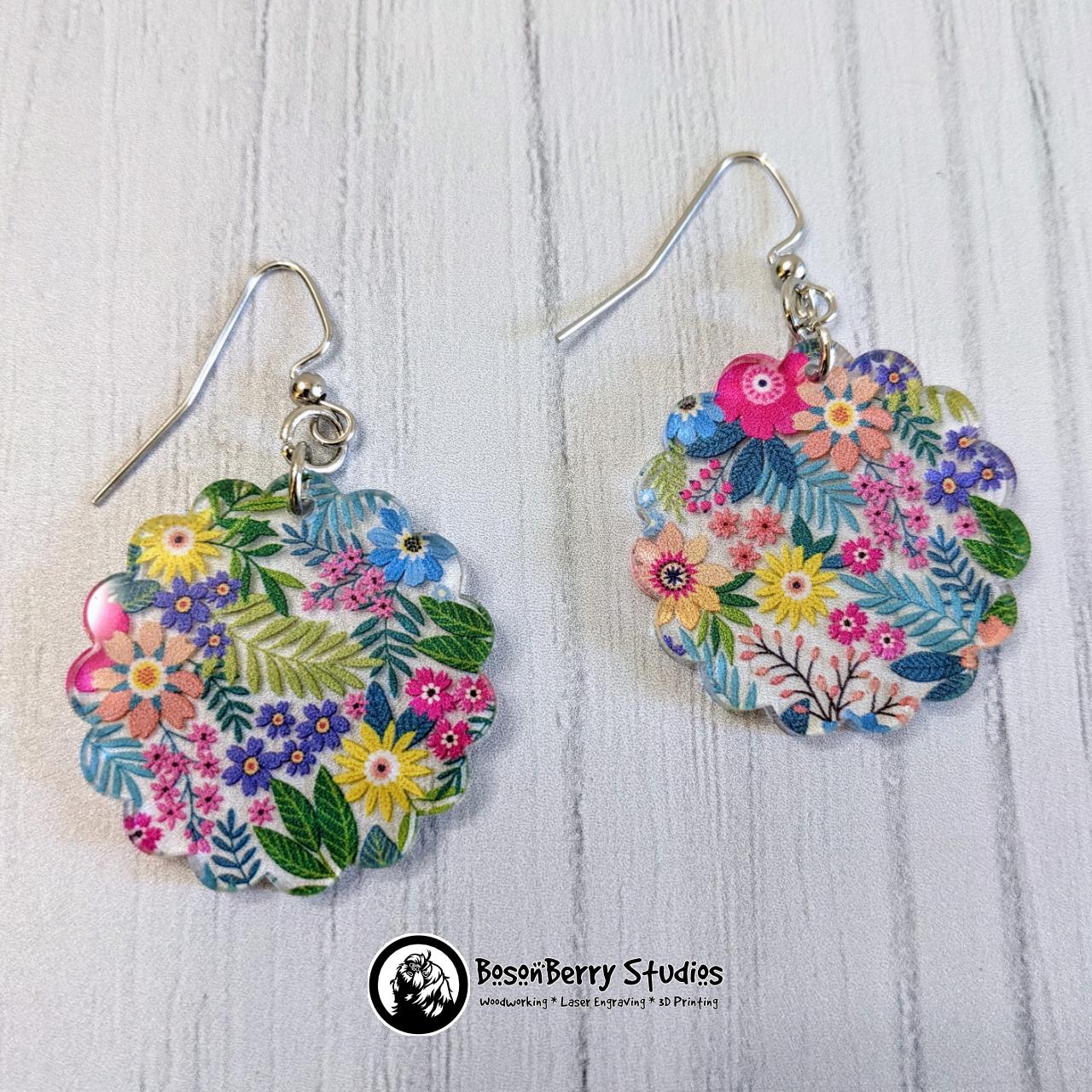 Floral Garden Acrylic Earrings