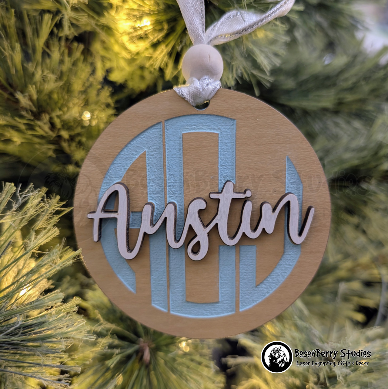 Baby Monogram Christmas Ornaments