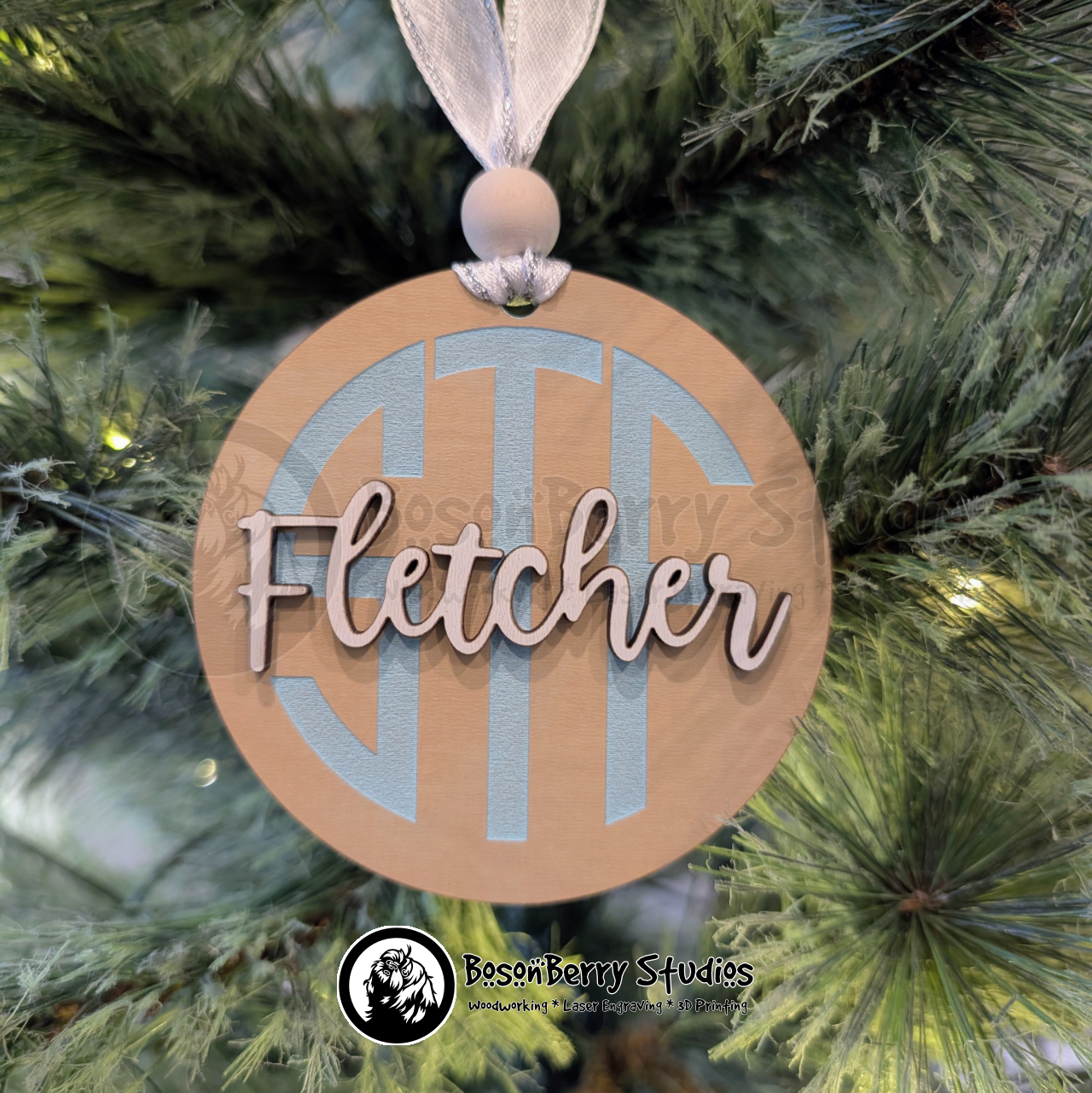 Baby Monogram Christmas Ornaments