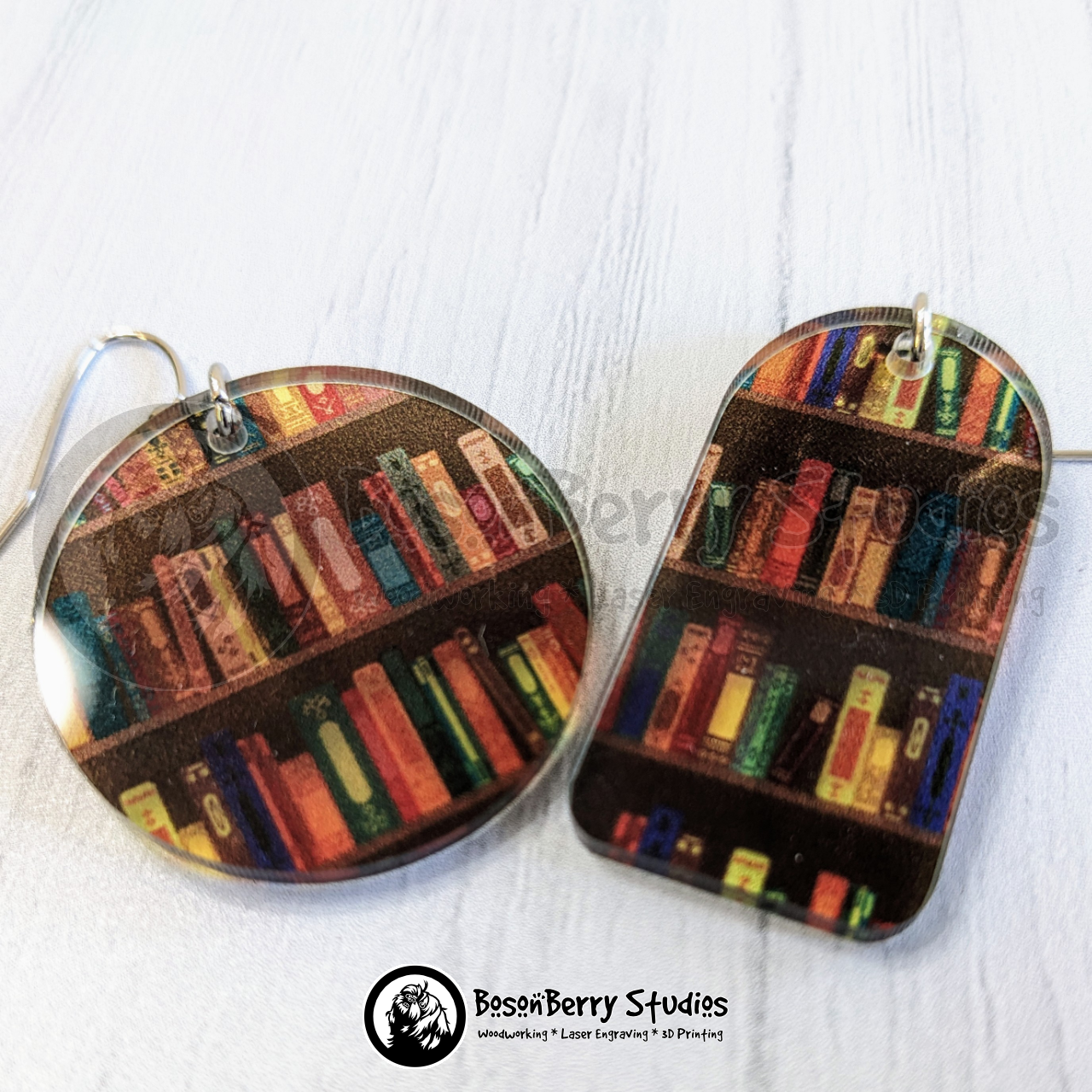 Bookshelves Acrylic Earrings