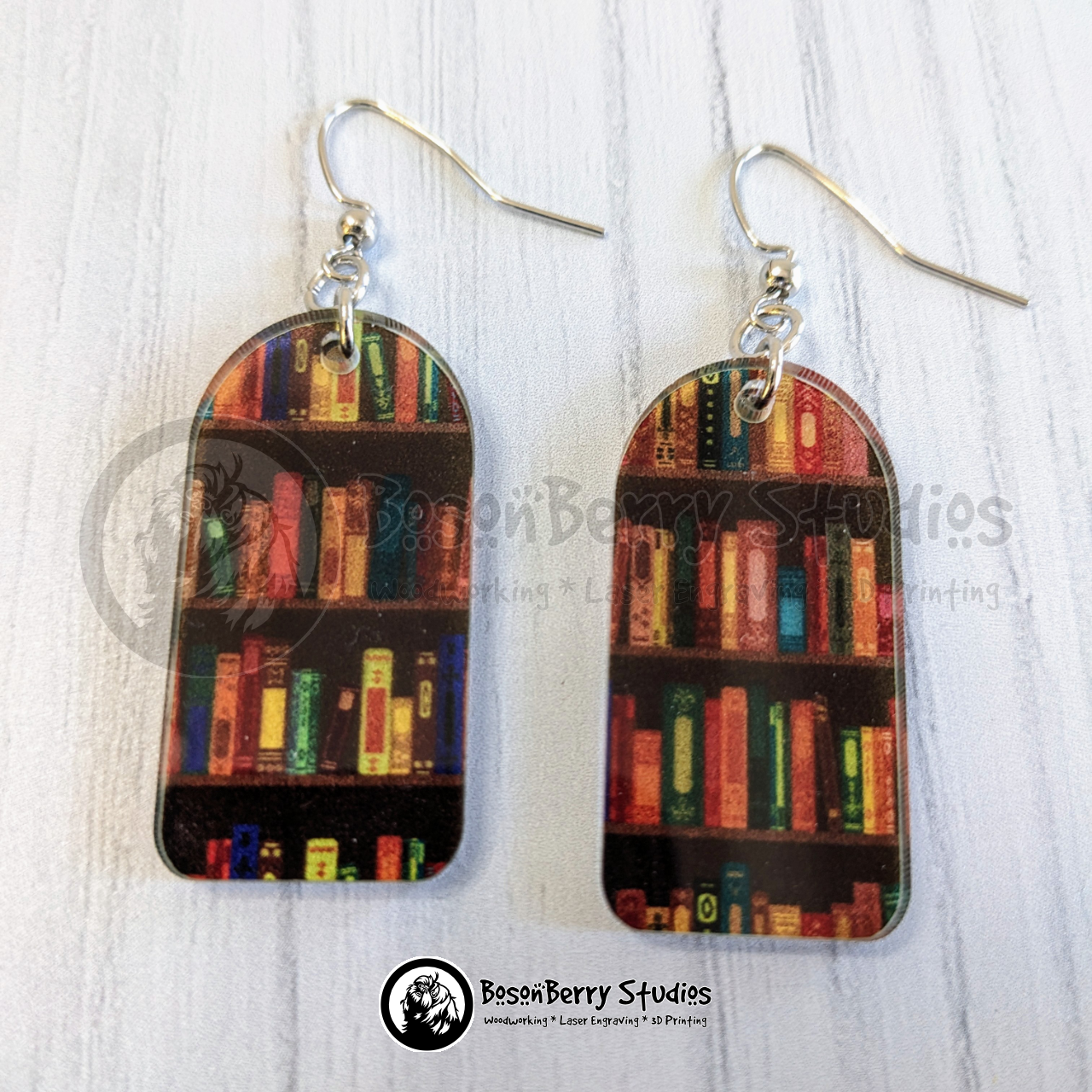 Bookshelves Acrylic Earrings