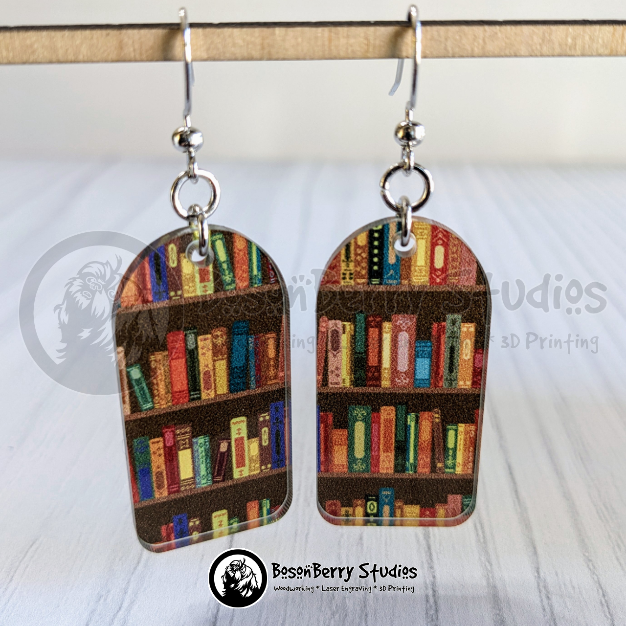Bookshelves Acrylic Earrings