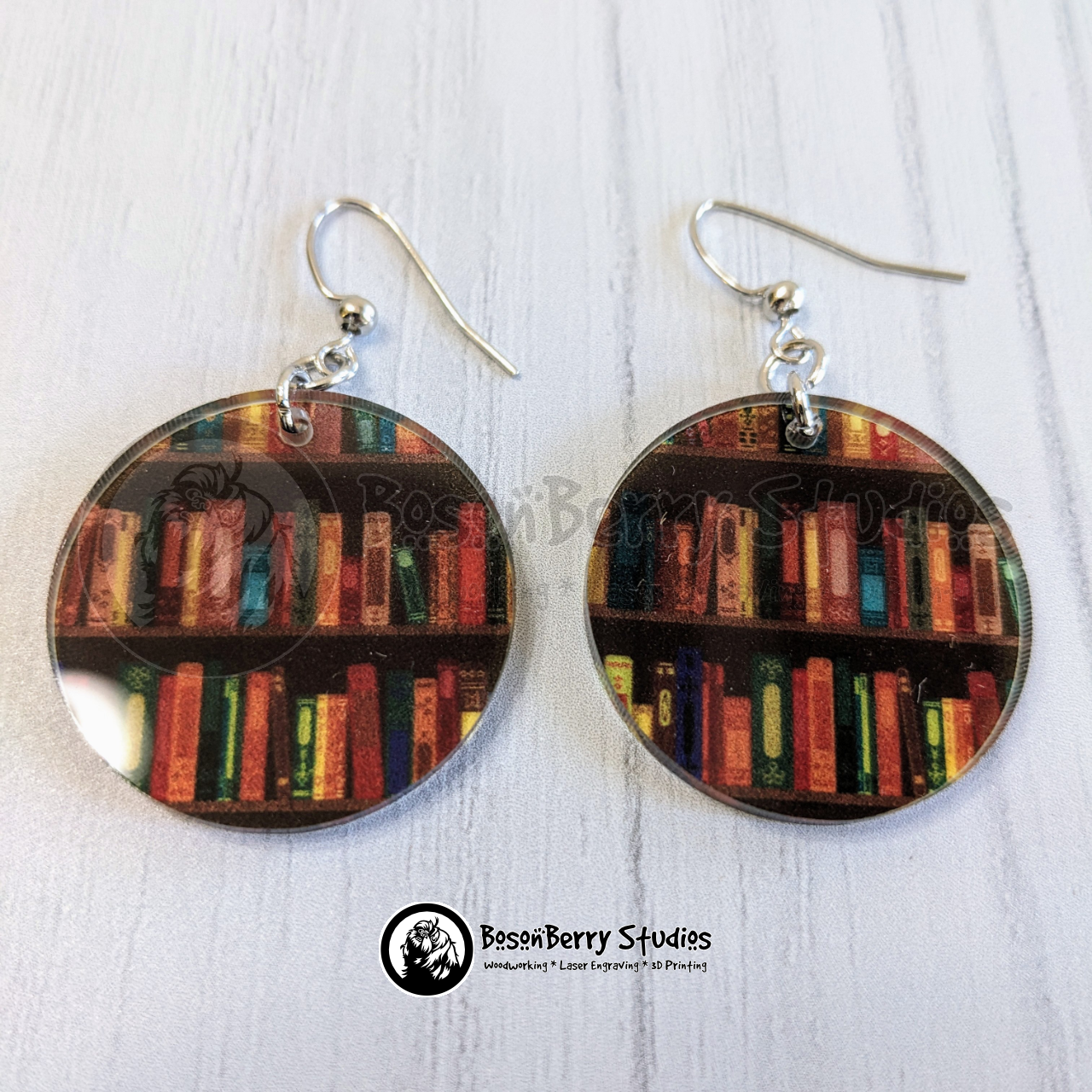 Bookshelves Acrylic Earrings