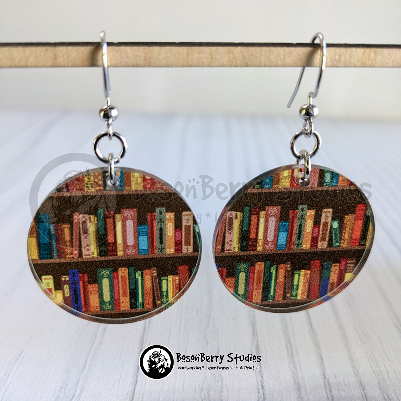 Bookshelves Acrylic Earrings