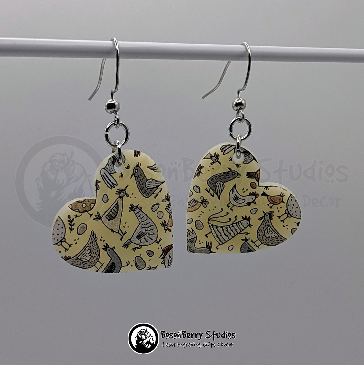 Cartoon Chickens Acrylic Earrings